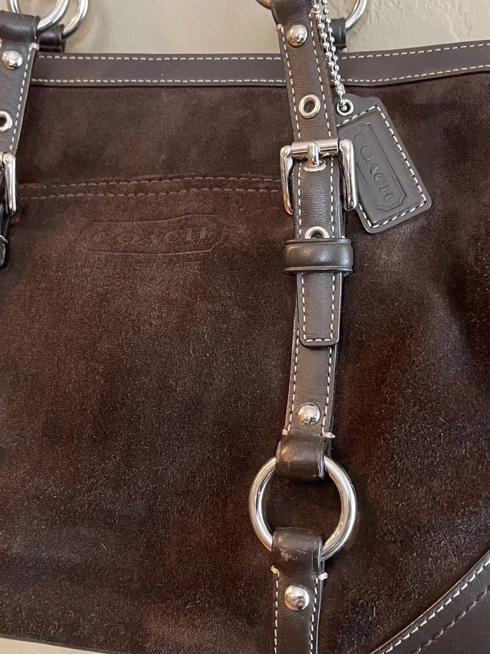 Coach hamptons suede
